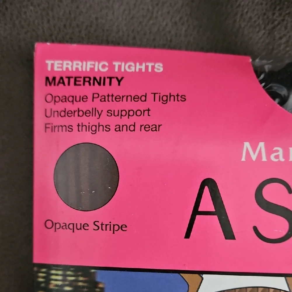 ASSETS by Sara Blakely Opaque Stripe Black Maternity Tights